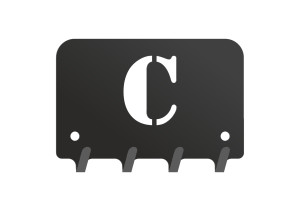 Schlüsselhalter Schablone Buchstabe C 10 cm - kupfer