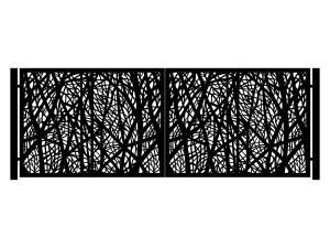 Zweiflügeliges Einfahrtstor Margarita 400×150 cm - braun