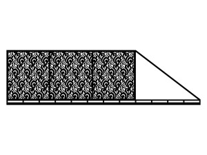 Schiebetor Luisa 600×170 cm - braun
