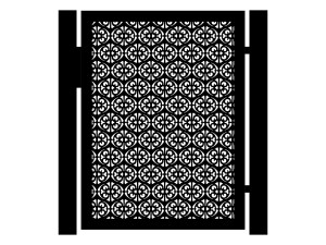 Gartentür Caterina 90×120 cm - schwarz matt