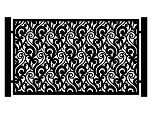 Zaunfeld  Luisa 200×120 cm - schwarz matt