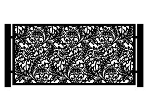 Zaunfeld  Lisa 200×100 cm - weiß matt