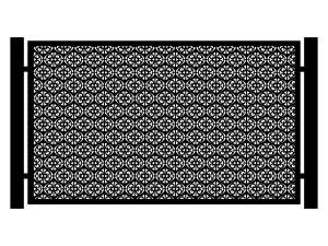 Zaunfeld  Caterina 200×120 cm - schwarz matt