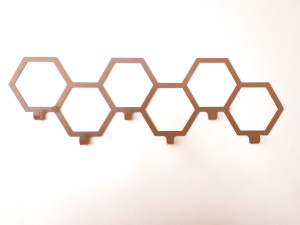 Garderobe Heksagon 60 cm - kupfer