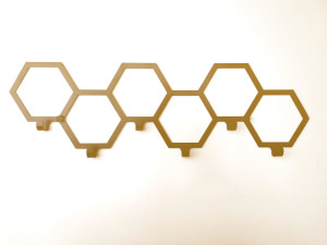 Garderobe Heksagon 60 cm - gold