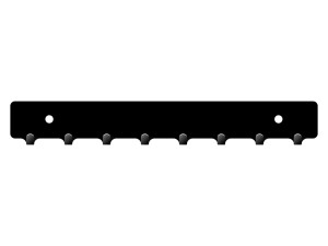 Schlüsselhalter Basic 20 cm - schwarz matt