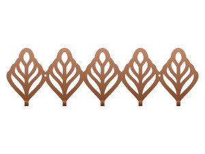 Garderobenhaken Ornament 50 cm - kupfer