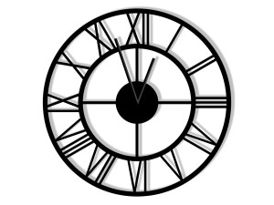 Wanduhr Metall Roma loft 40 cm - schwarz matt