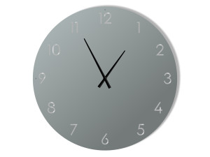 Wanduhr Groß  Classic 100 cm - silber