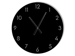 Wanduhr  Classic 60 cm - schwarz matt