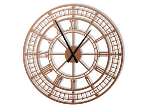 Wanduhr Metall groß Big Ben 80 cm - kupfer