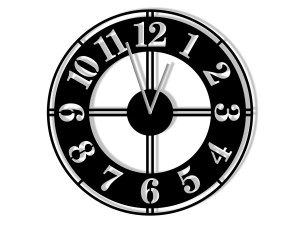 Wanduhr Metall Classic II 40 cm - schwarz matt