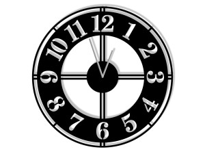 Wanduhr Metall Classic II 50 cm - schwarz matt