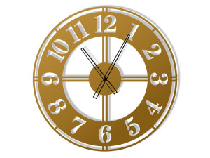 Wanduhr Metall Classic II 60 cm - gold
