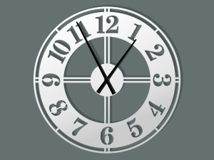 Wanduhr Metall Classic II 70 cm - weiß matt