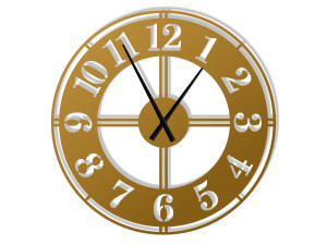Wanduhr Metall groß Classic II 80 cm - gold