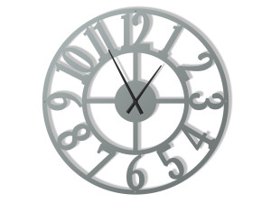 Wanduhr Groß Metall Roma II 100 cm - silber
