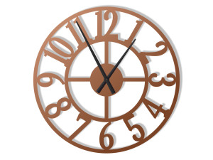 Wanduhr Metall Roma II 70 cm - kupfer