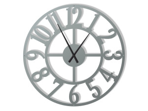 Wanduhr Metall Groß Roma II 90 cm - silber