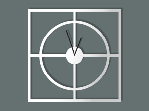 Wanduhr Simple 50 cm - weiß matt