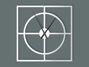 Wanduhr Simple 70 cm - weiß matt