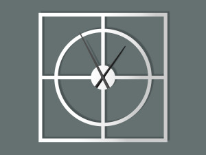 Wanduhr Groß Simple 80 cm - weiß matt