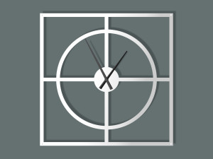 Wanduhr Groß Simple 90 cm - weiß matt