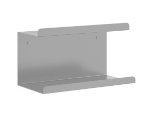 Doppel Badezimmer Wandregal aus Edelstahl Bilevel 30 cm - silber