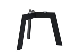 Couchtisch Gestell unter Glasplatte Triangle S - schwarz matt