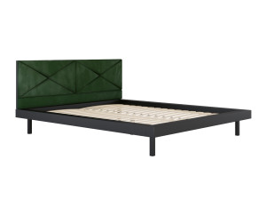 Łóżko metalowe Acero z zagłówkiem 160x200 cm - zielony