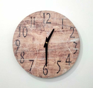 Drewniany zegar ścienny 30 cm