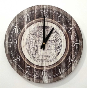 Zegar ścienny Globe 30 cm