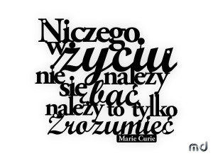 Cytat dekoracja metalowa Niczego w życiu DES065 39 cm - srebrny