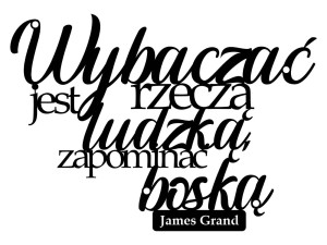 Napis cytat na ścianę Wybaczać DES068 40 cm - czarny mat