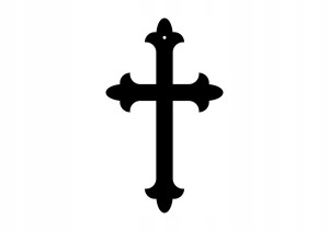 Krzyż ścienny KNS016 50 cm - miedziany