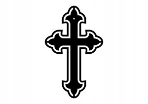 Krzyż ścienny KNS017 50 cm - miedziany