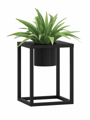 Kwietnik metalowy TUBE loft S 30x30x40cm - czarny mat