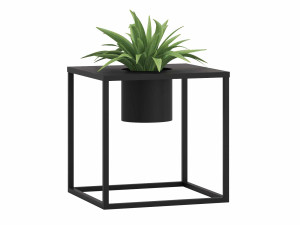Kwietnik metalowy TUBE BIG loft 50x50x50cm - czarny mat