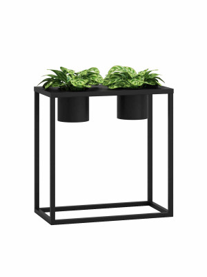 Kwietnik metalowy TUBE loft M 30x60x60cm - czarny mat