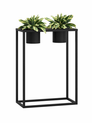 Kwietnik metalowy TUBE loft L 30x60x80cm - czarny mat