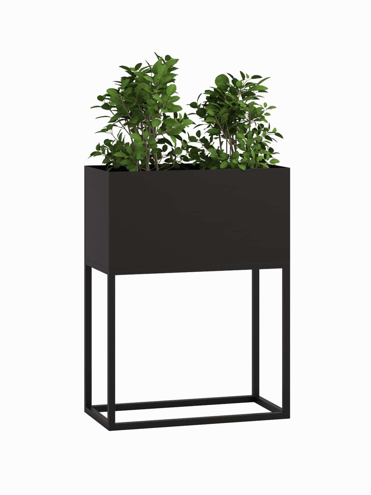 Kwietnik z GŁĘBOKĄ DONICĄ wym. 30x60x80 - czarny mat