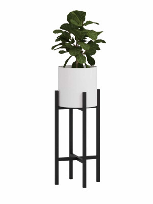 Kwietnik metalowy loft X M - czarny mat