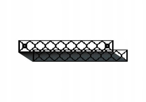 Półka metalowa łazienkowa Maroko III 40 cm - miedziany