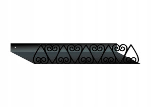 Półka metalowa łazienkowa PRL 42 cm - miedziany