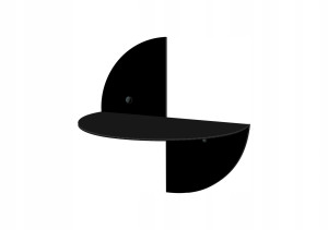 Półka metalowa na książki koło POL014 30 cm - miedziany