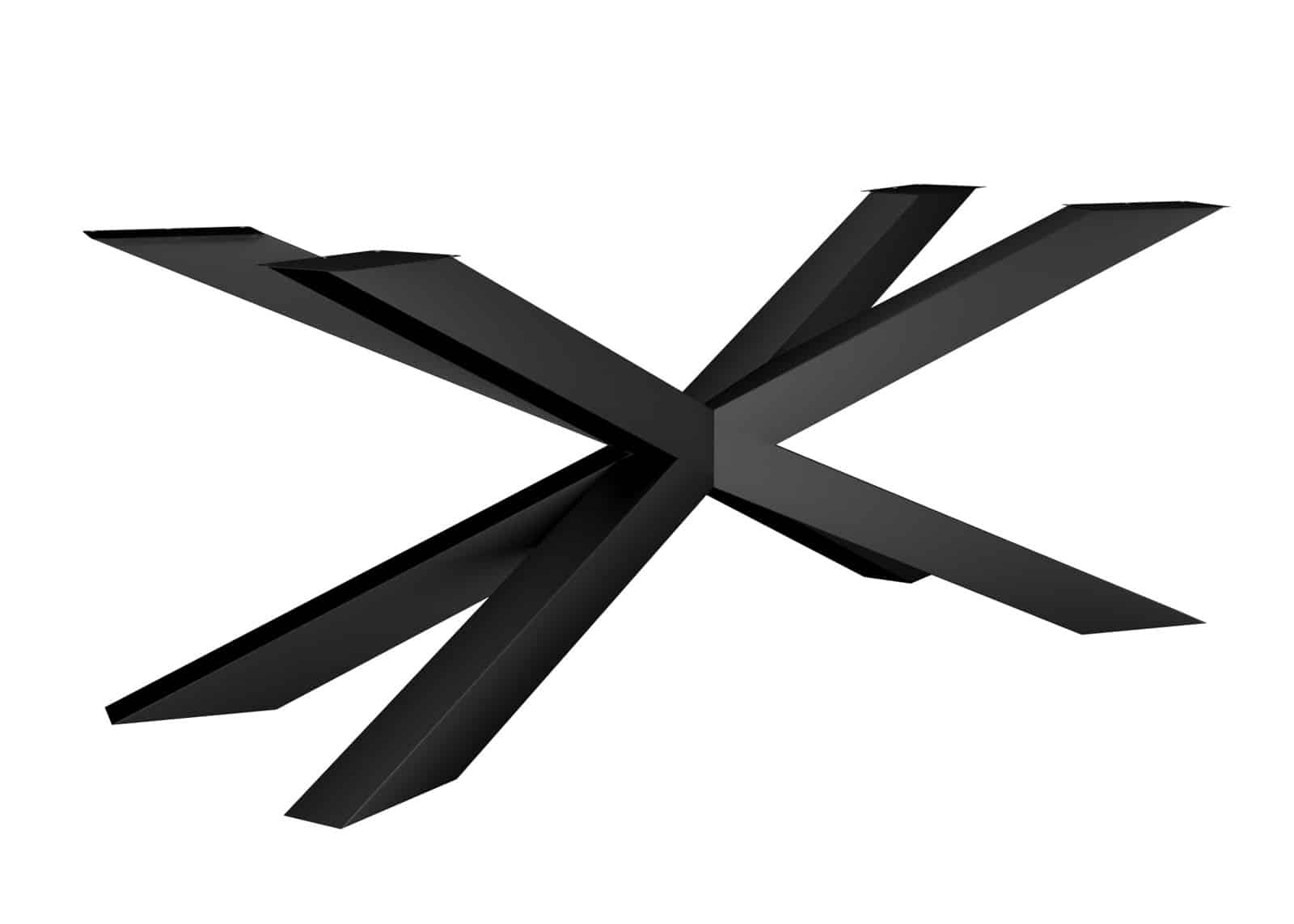 Noga metalowa do stołu Pająk Heavy XL - czarny mat