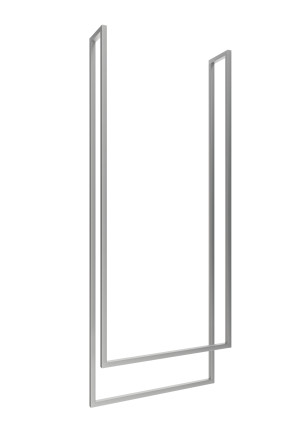 Wieszak na ręczniki sufitowy podwójny stal nierdzewna szlif M