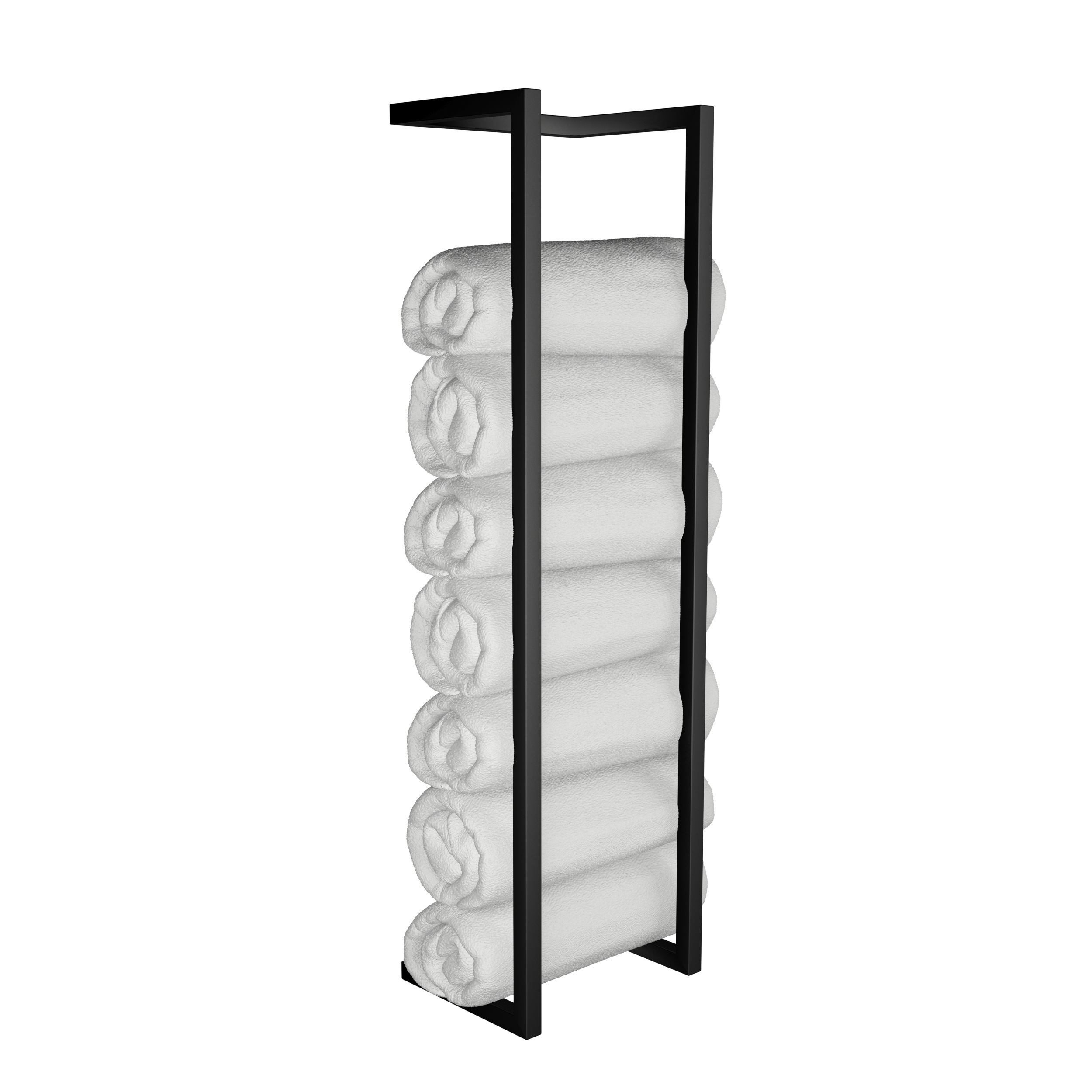 Wieszak ścienny na ręczniki Loft 90 cm - czarny mat
