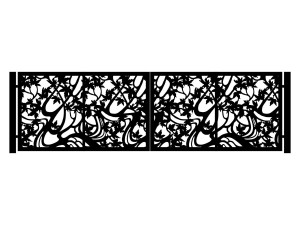 Brama dwuskrzydłowa Camilla 400×120 cm - biały matowy