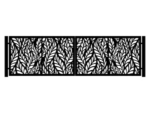 Brama dwuskrzydłowa Alessia 400×120 cm - brązowy
